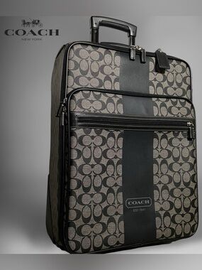 Coach unisex monogram logo all over carry on travel suit case bag